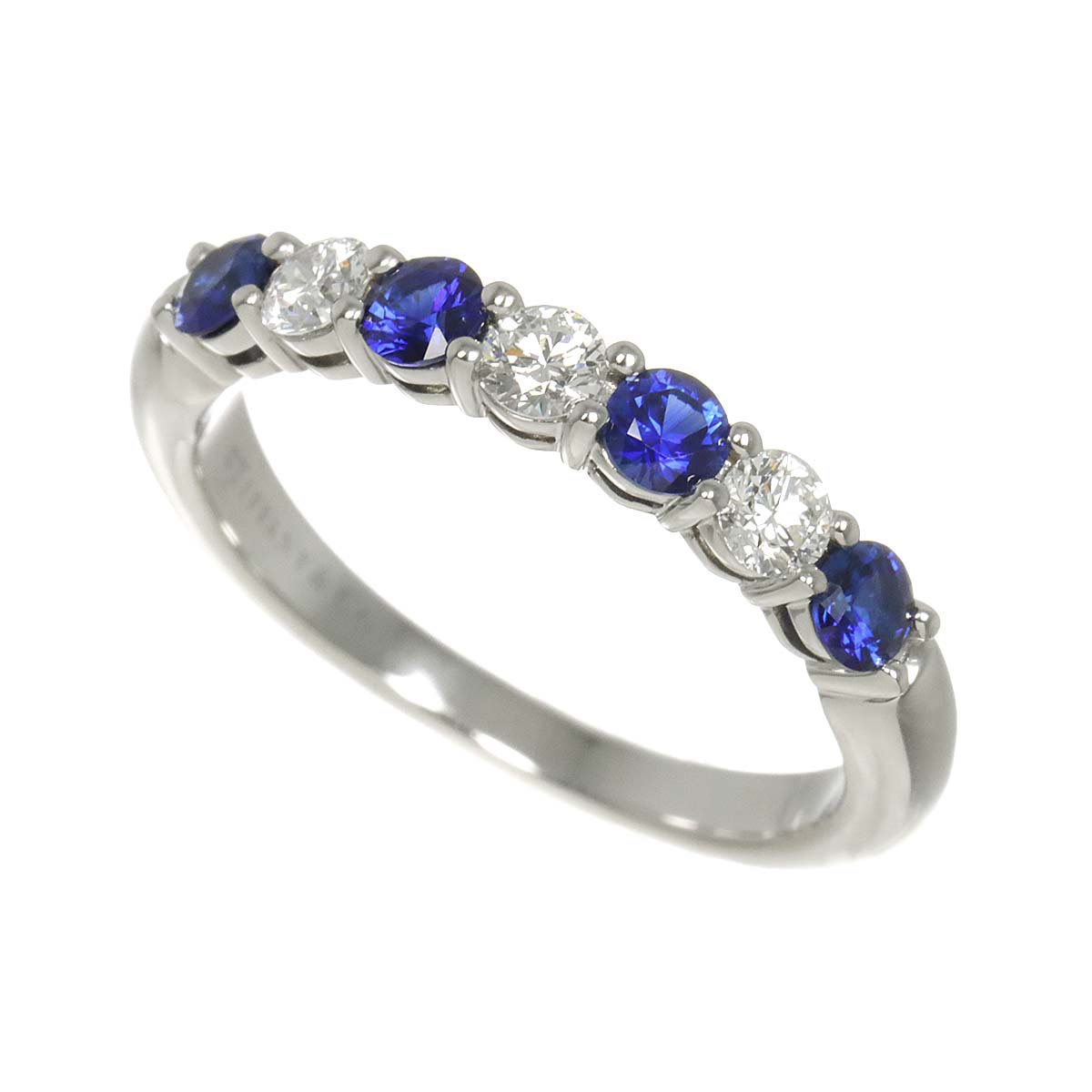 Forever Sapphire Diamond Ring Pt size5.75-6(US)