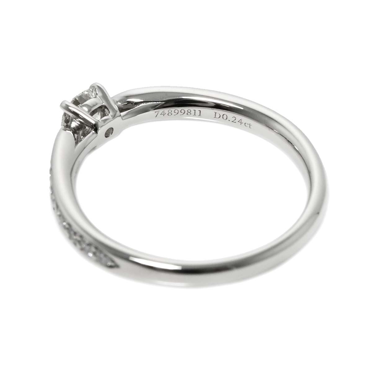 Harmony Diamond 0.24ct I/VS1/3EX Ring Pt Size5.25-5.5(US)