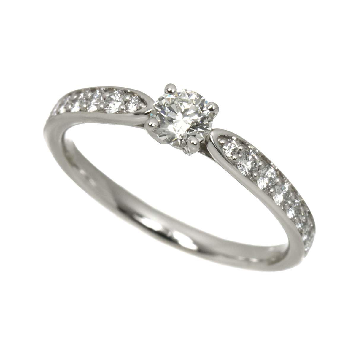 Harmony Diamond 0.24ct I/VS1/3EX Ring Pt Size5.25-5.5(US)