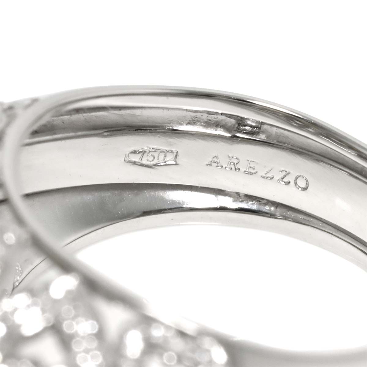 Sapphire 0.83ct Diamond 0.30ct Ring 18K WG 750 Size6.25-6.5(US)