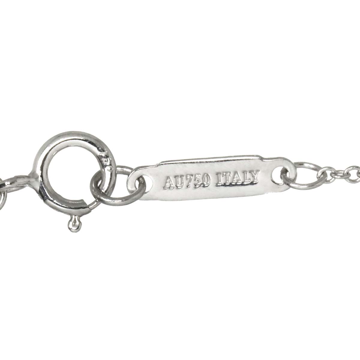 T Smile Diamond Necklace SM 18K White Gold 750