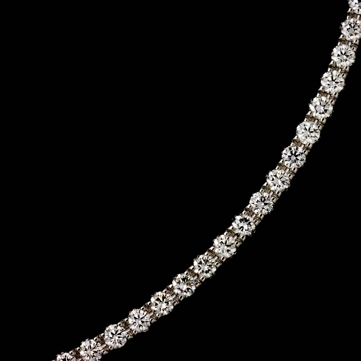 T Smile Diamond Necklace SM 18K White Gold 750