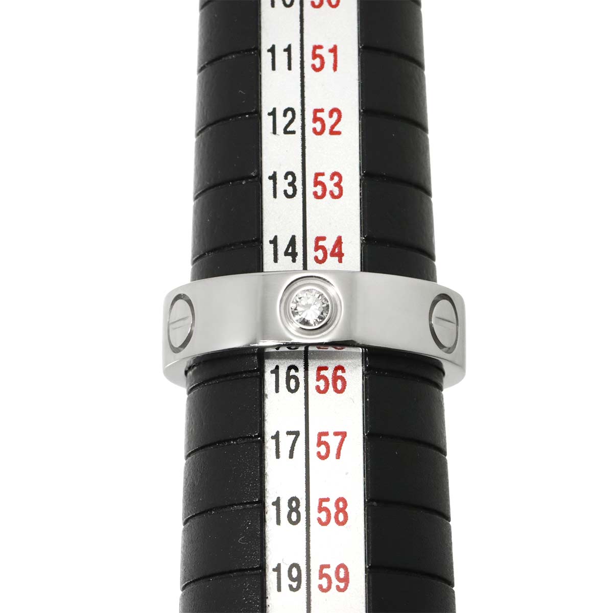 Love Ring Diamond 3P 18K White Gold 750 size55 7.25(US)