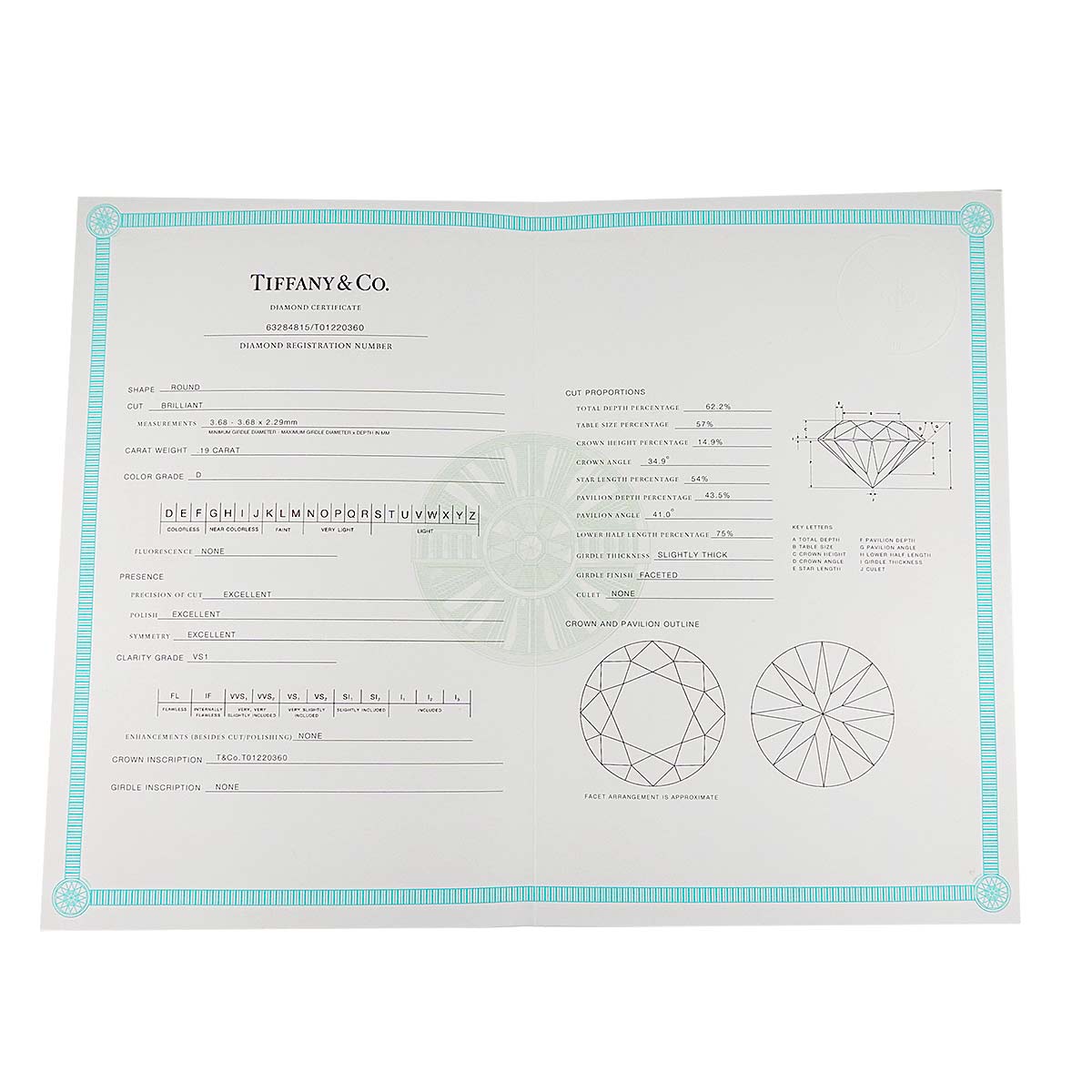 Harmony Diamond 0.19ct D/VS1/3EX Ring Pt Size5.25(US)
