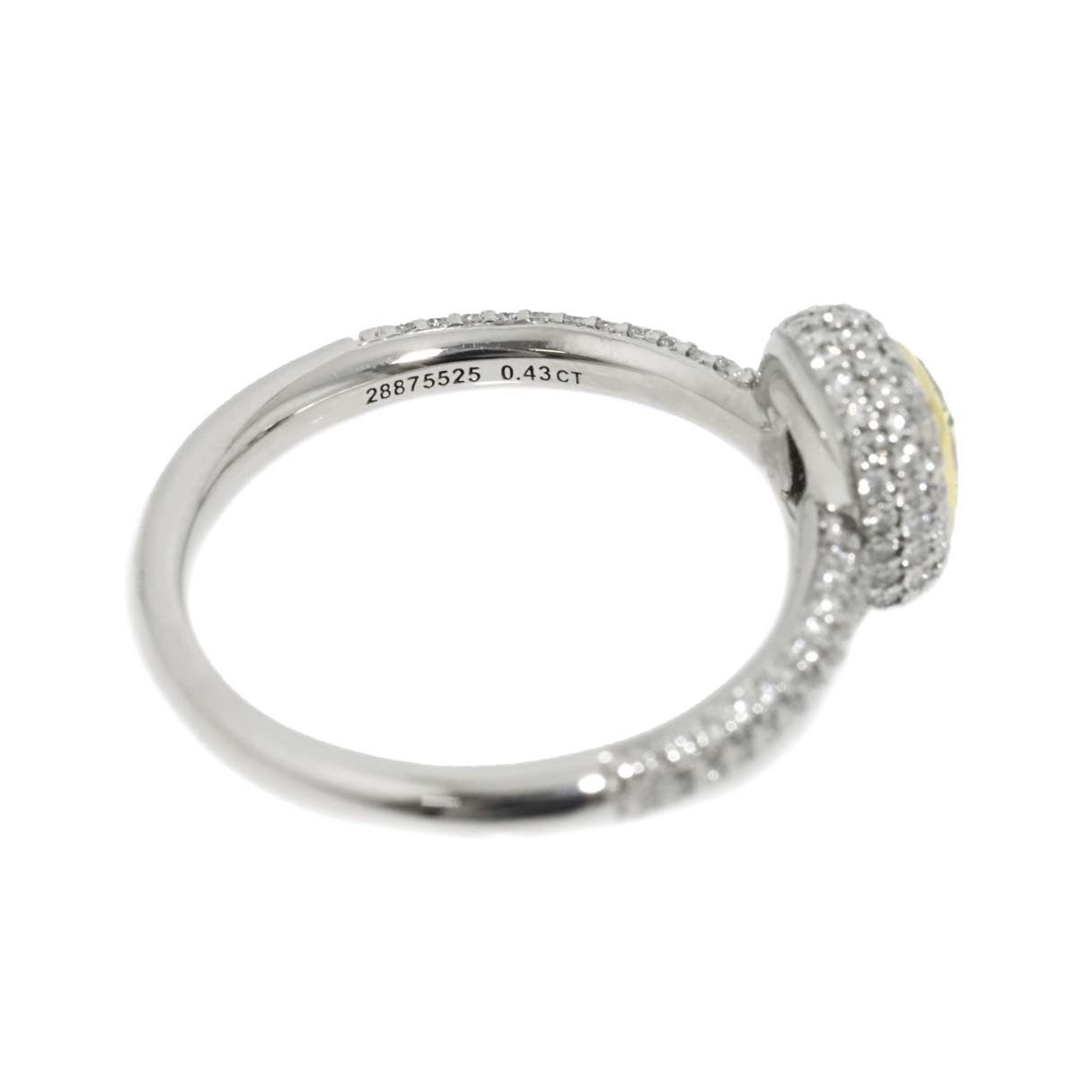 Diamond 0.43ct FIY/VS1 Ring Pt 18K YG Size6-6.25(US)