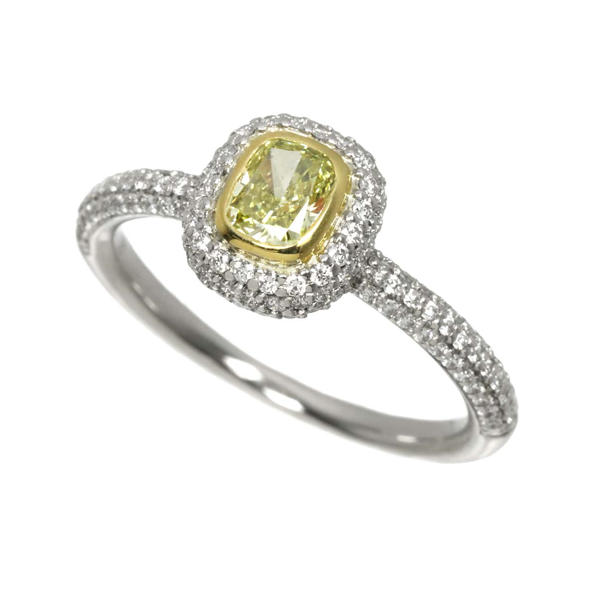 Diamond 0.43ct FIY/VS1 Ring Pt 18K YG Size6-6.25(US)