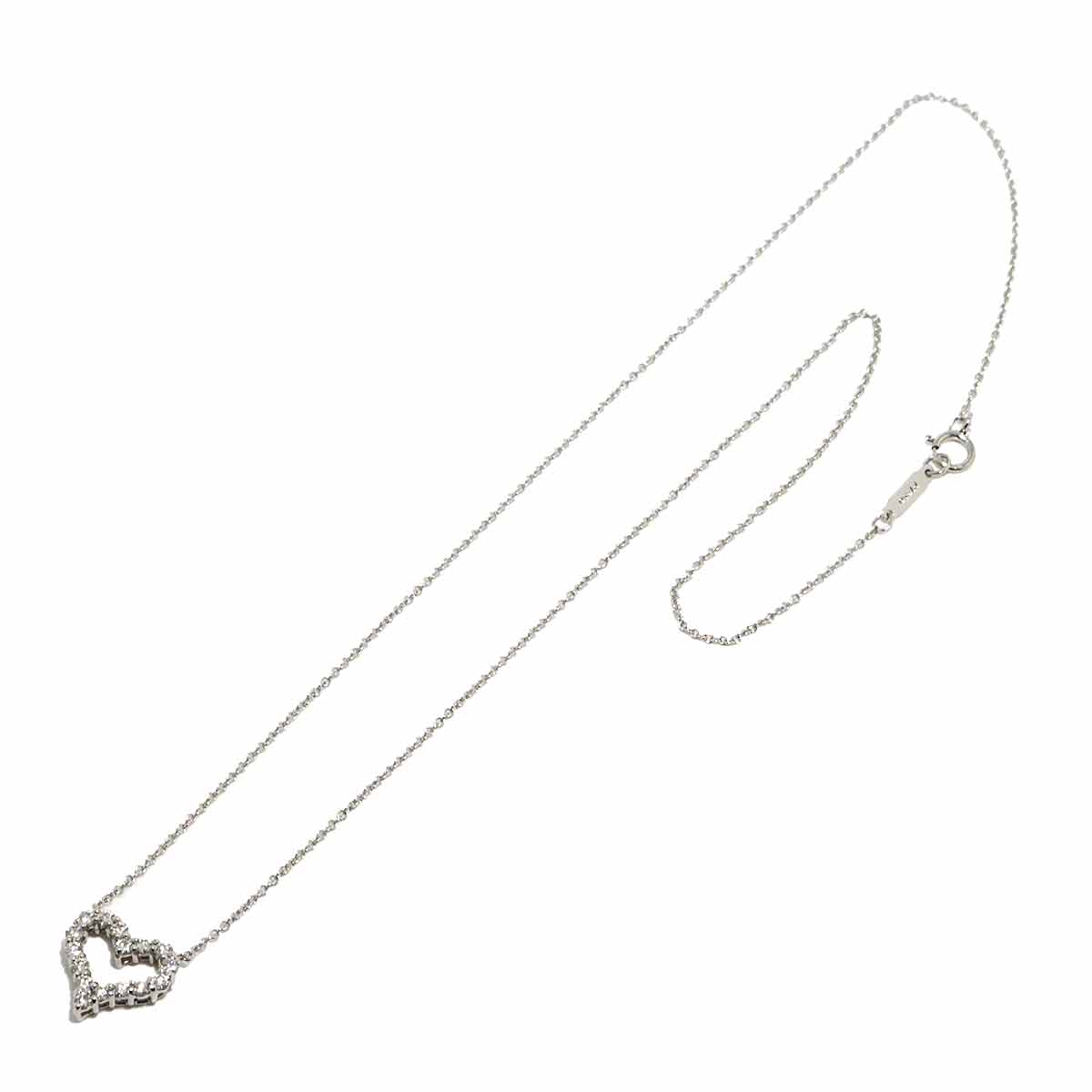 Sentimental Heart Diamond Necklace Platinum