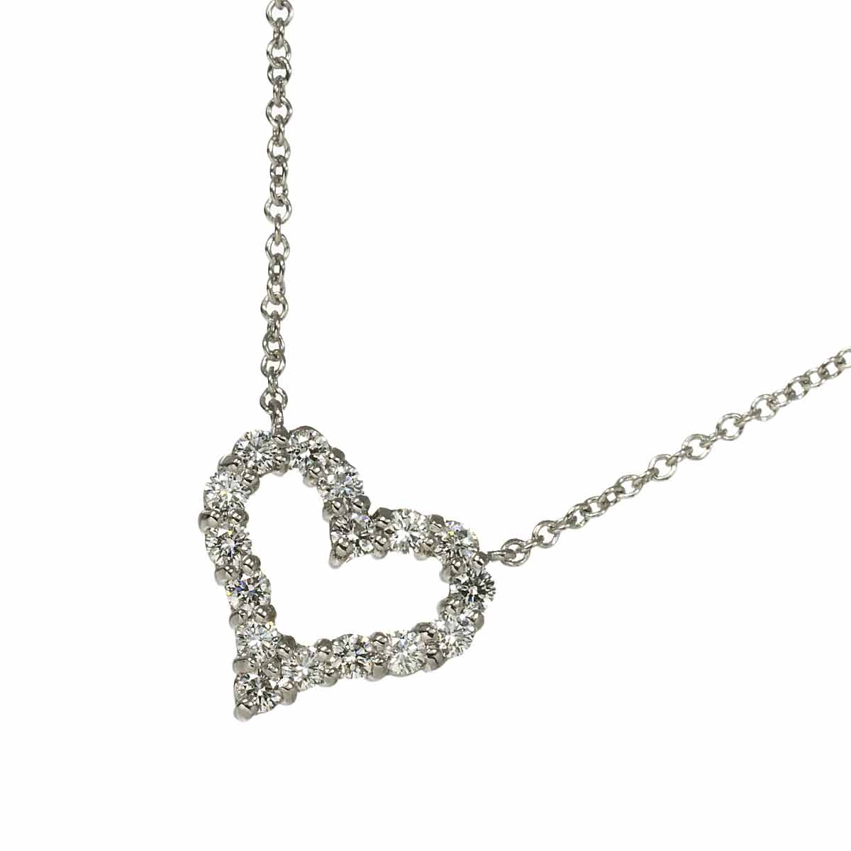 Sentimental Heart Diamond Necklace Platinum