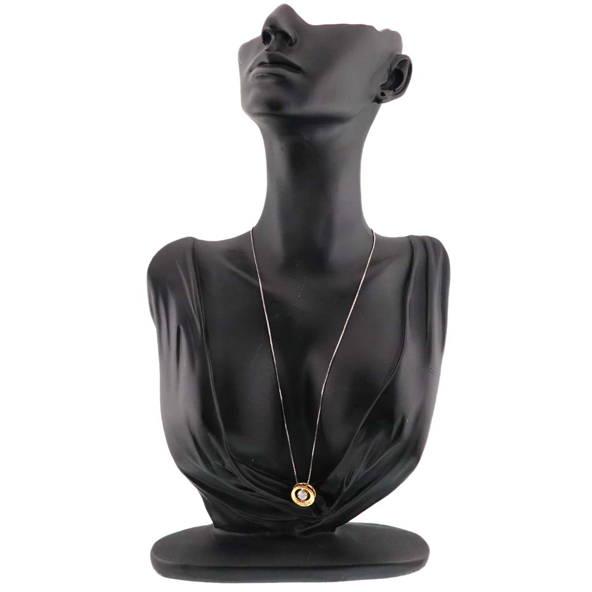 Diamond 0.18ct/0.09ct Necklace 18K WG YG 750