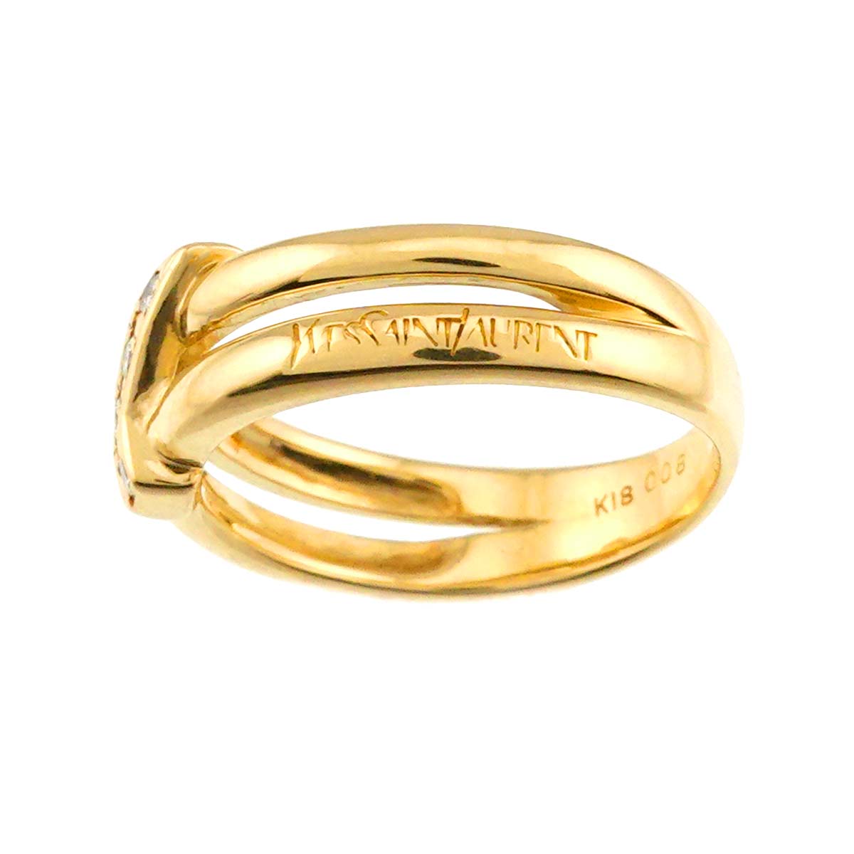 Diamond Ring 18K YG 750 size5.25(US)