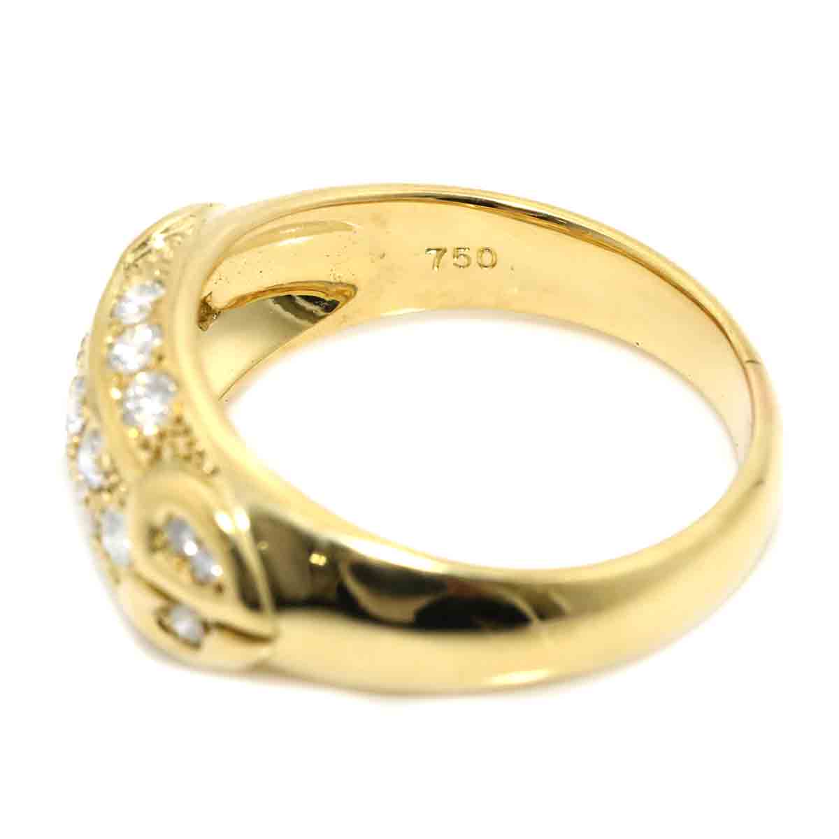 Diamond Ring 18K YG 750 size7.25(US)
