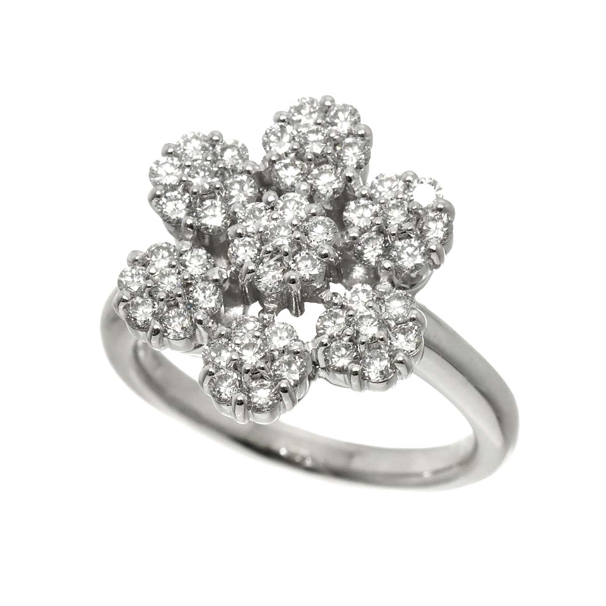 Diamond 0.93ct Ring 18K WG 750 Size5.5-5.75(US)