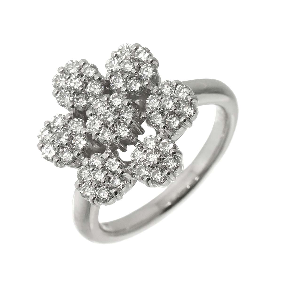 Diamond 0.93ct Ring 18K WG 750 Size5.5-5.75(US)