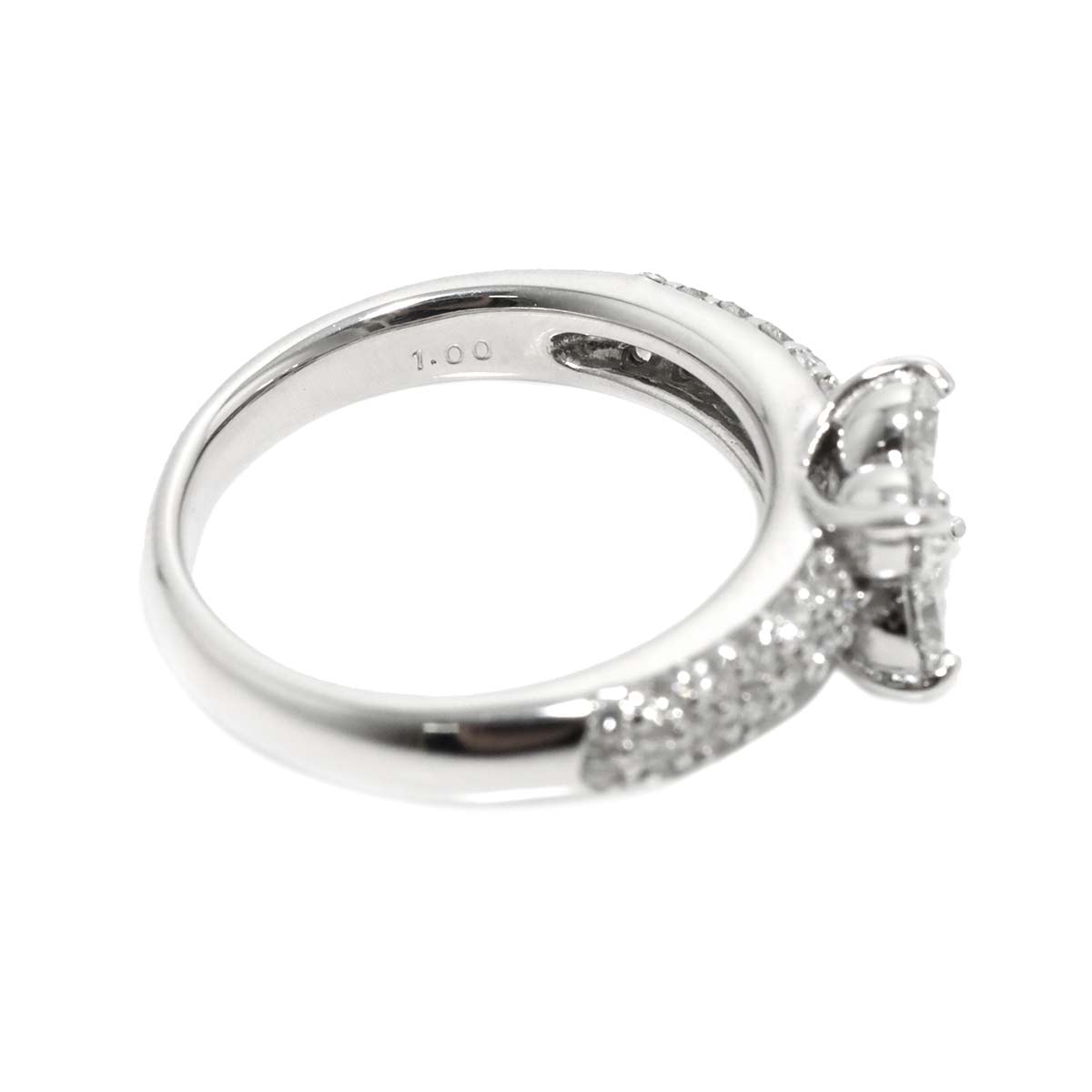 Diamond 1.00ct Ring 18K WG 750 Size5.25(US)