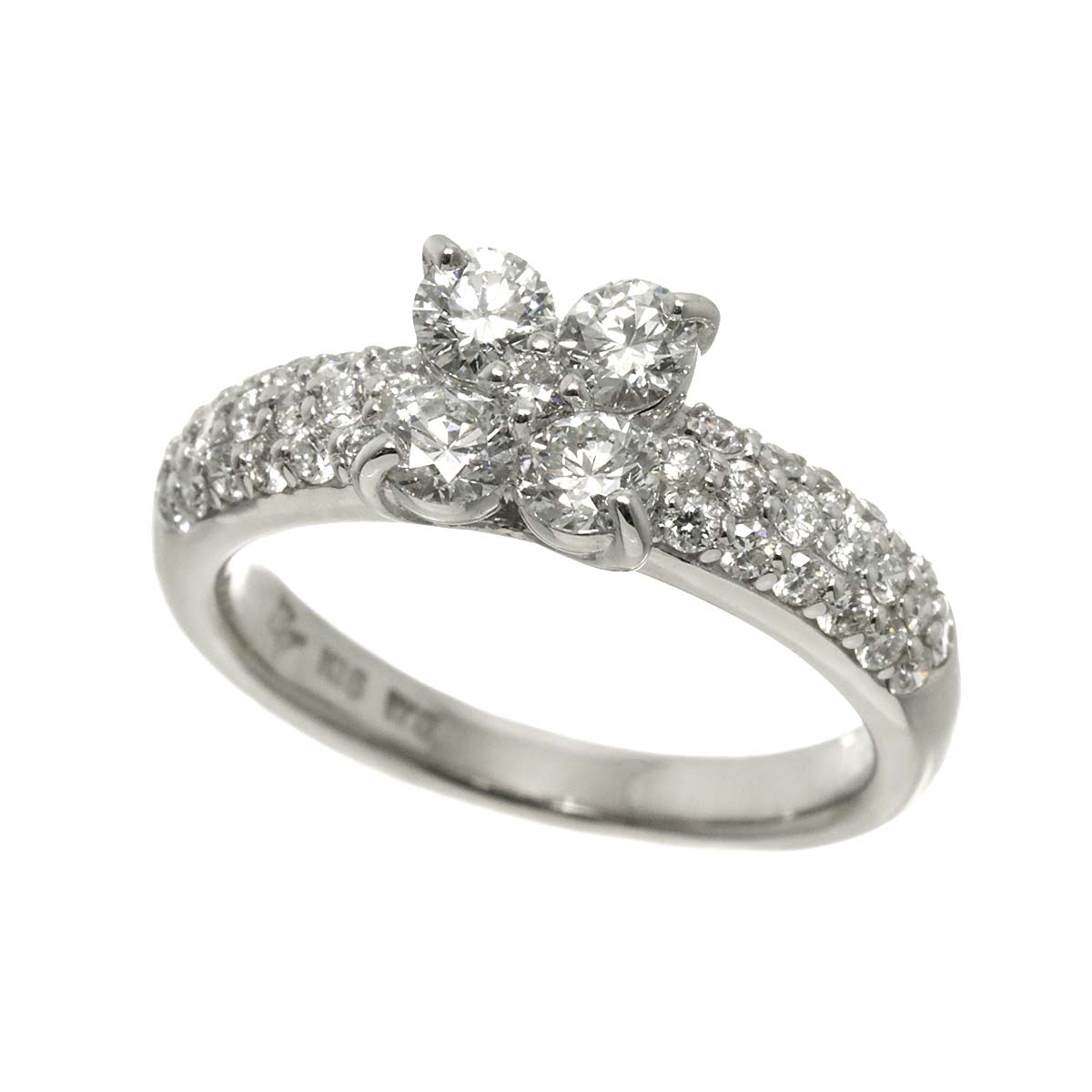 Diamond 1.00ct Ring 18K WG 750 Size5.25(US)