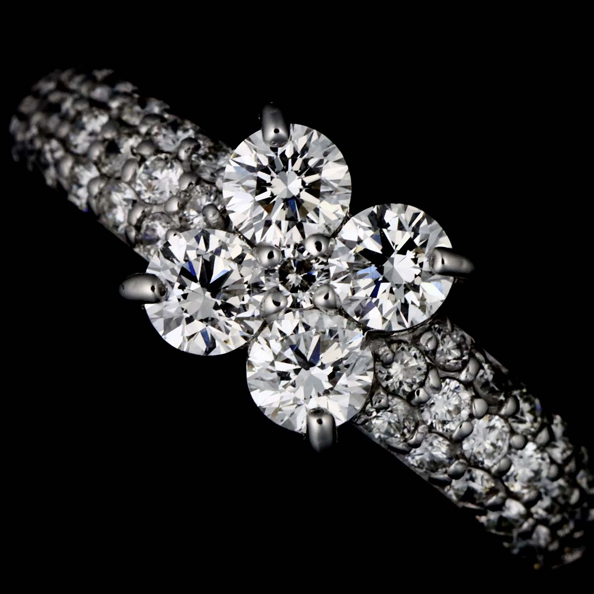 Diamond 1.00ct Ring 18K WG 750 Size5.25(US)