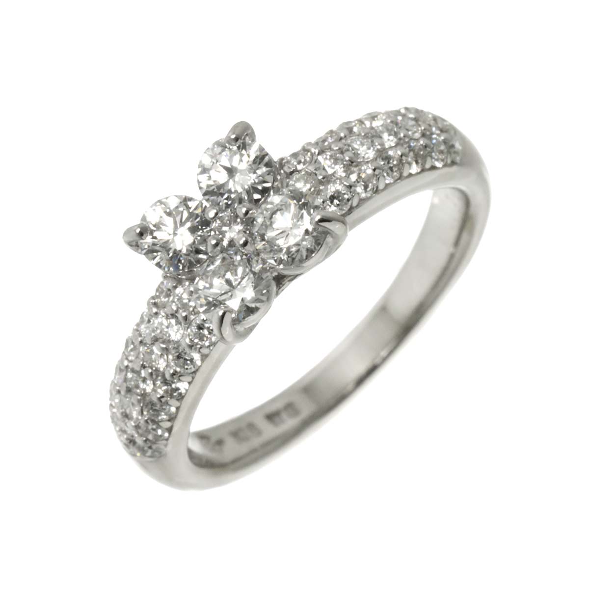 Diamond 1.00ct Ring 18K WG 750 Size5.25(US)