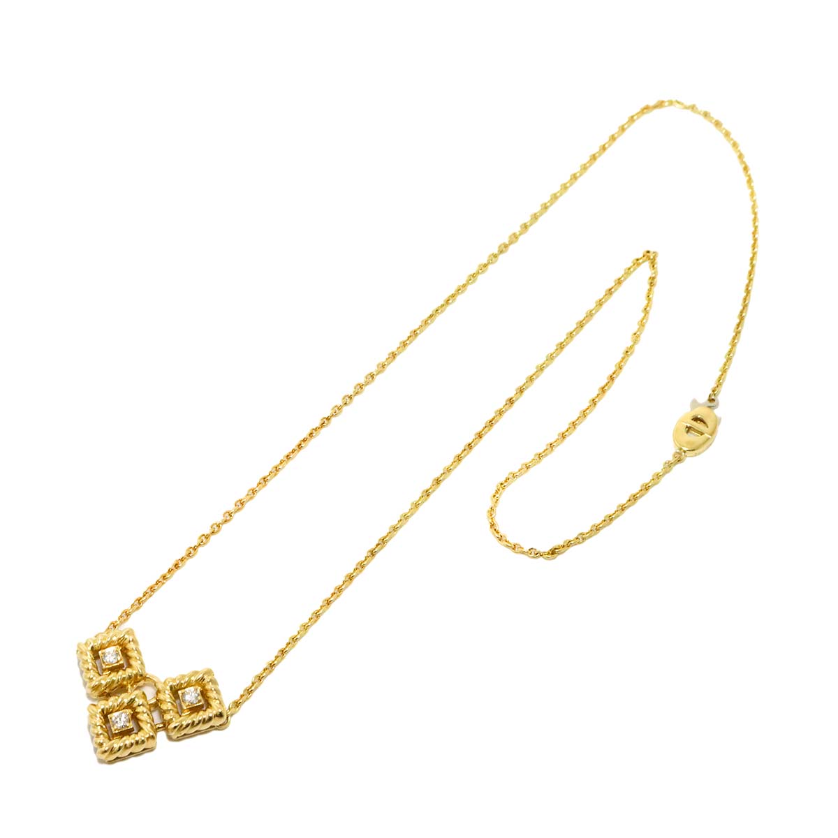 Diamond Necklace 18K Yellow Gold 750