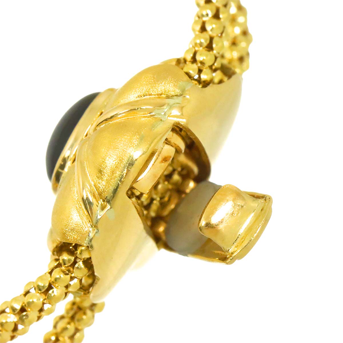 Onyx Long Necklace 18K YG 750