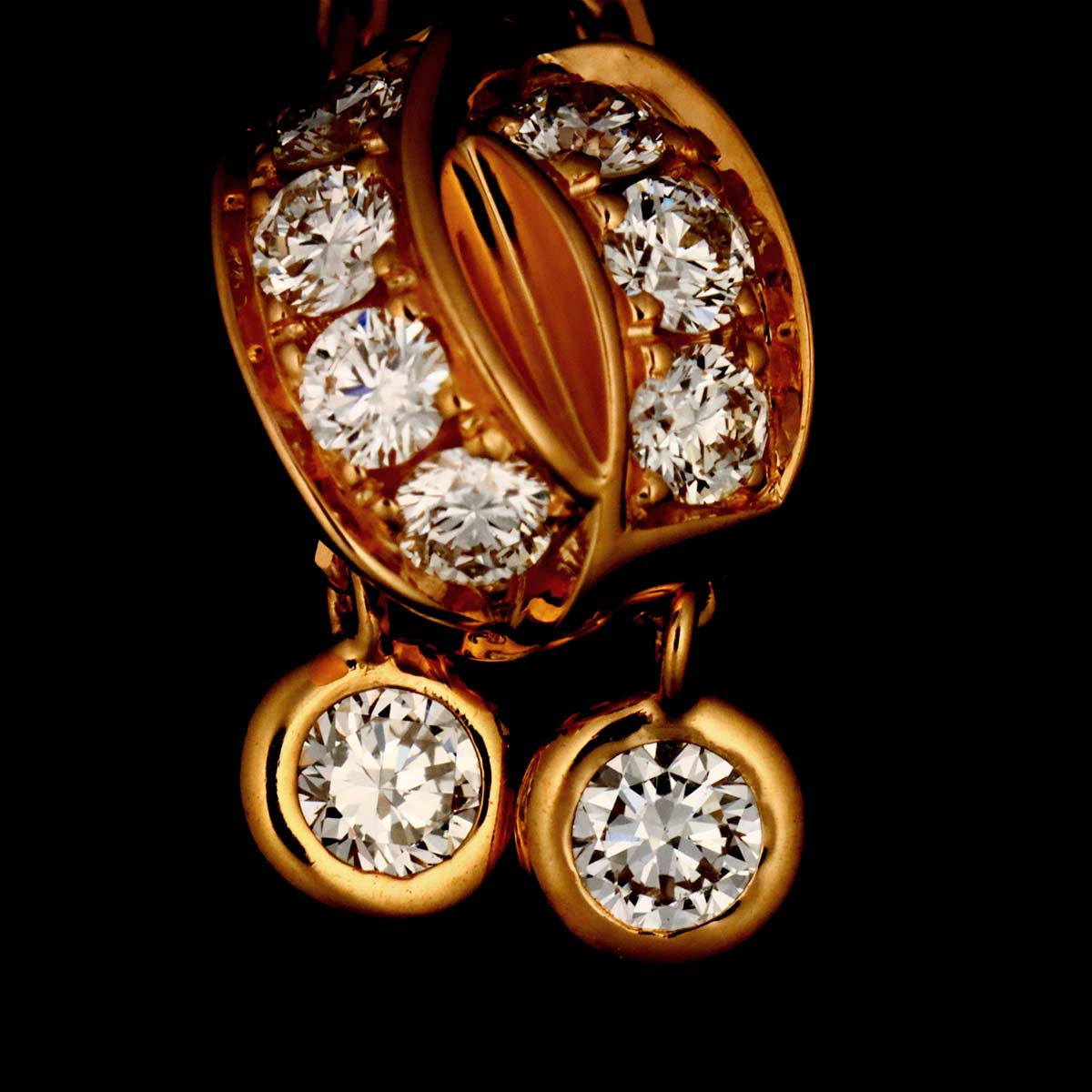 CHAUMET BEE MY LOVE Diamond Necklace SM 18K Pink Gold 750