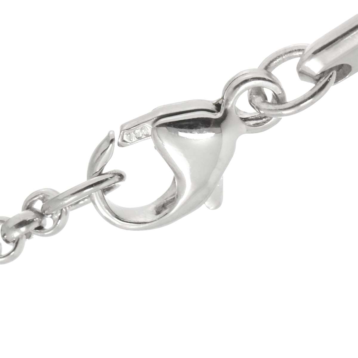 Happy Diamond Heart Necklace 18K White Gold 750