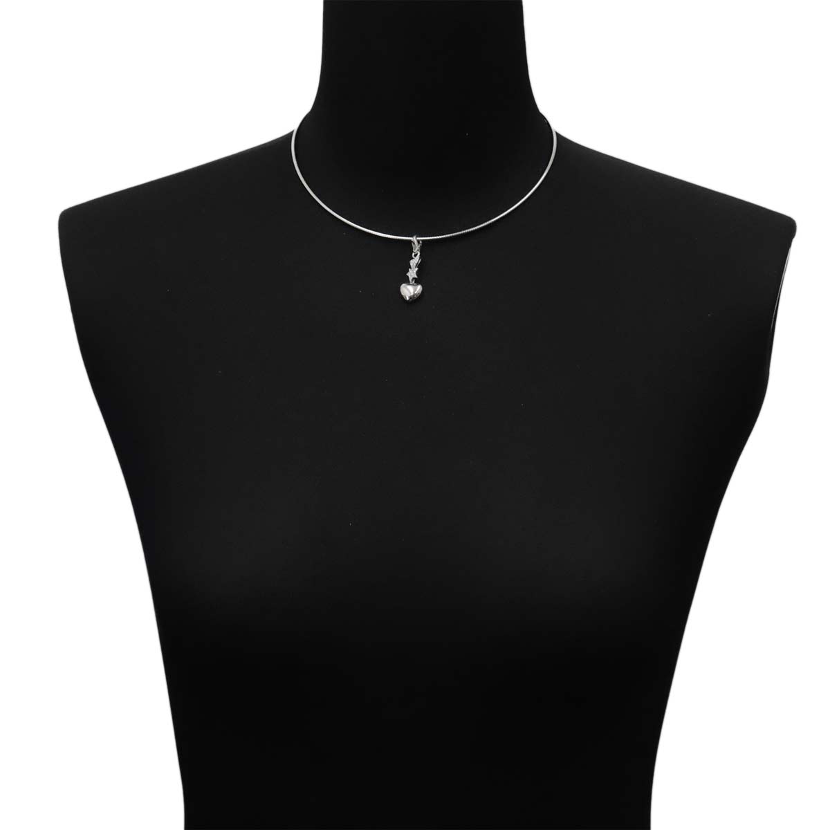 Comet Heart Diamond Necklace 18K White Gold 750