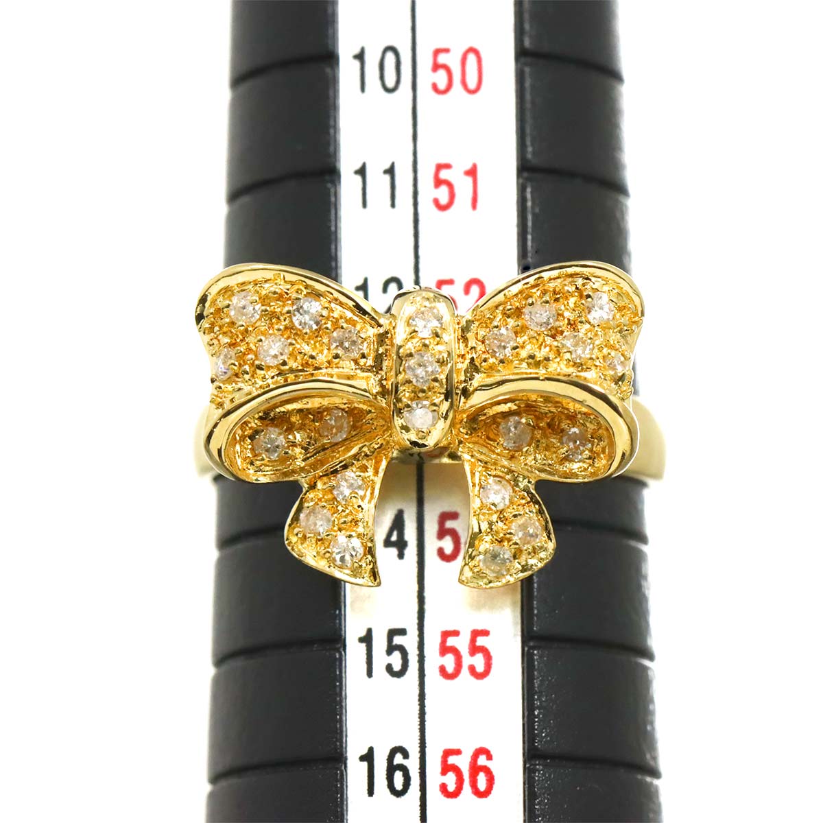 Diamond 0.20ct Ring 18K YG Yellow Gold 750 6.25-6.5(US)