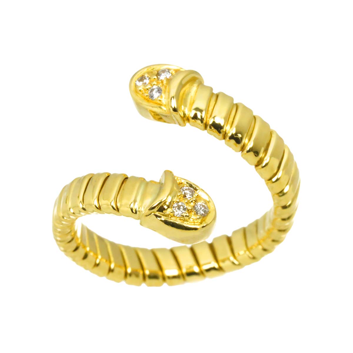 Diamond 0.06ct Ring 18K YG Yellow Gold 750 6(US)