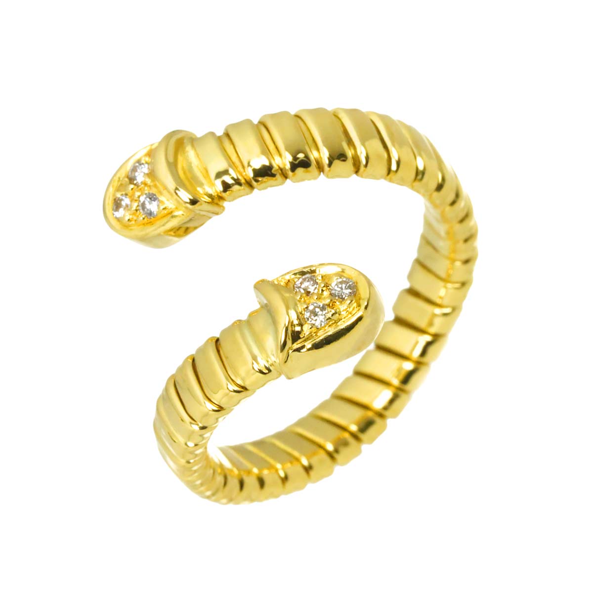 Diamond 0.06ct Ring 18K YG Yellow Gold 750 6(US)