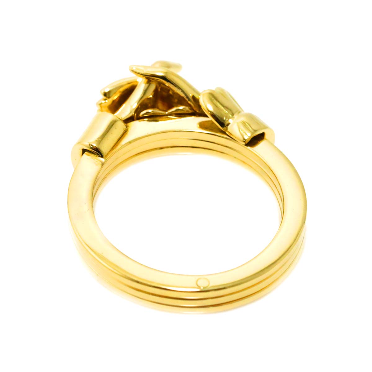 Diamond Ring 18K YG Yellow Gold 750 5.75-6(US)