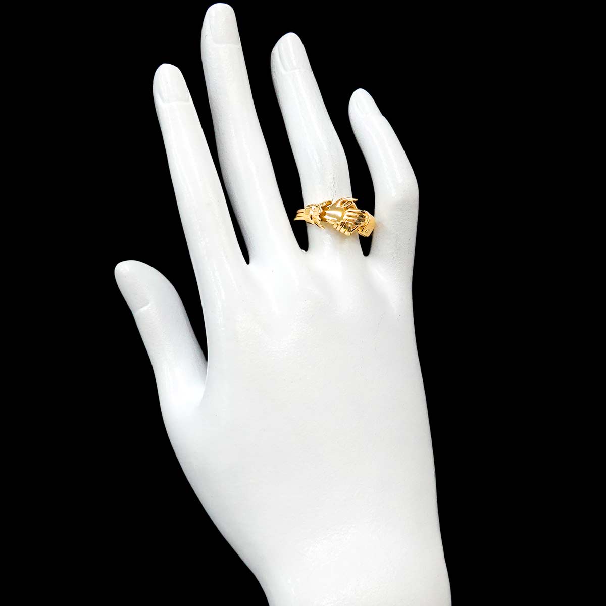 Diamond Ring 18K YG Yellow Gold 750 5.75-6(US)