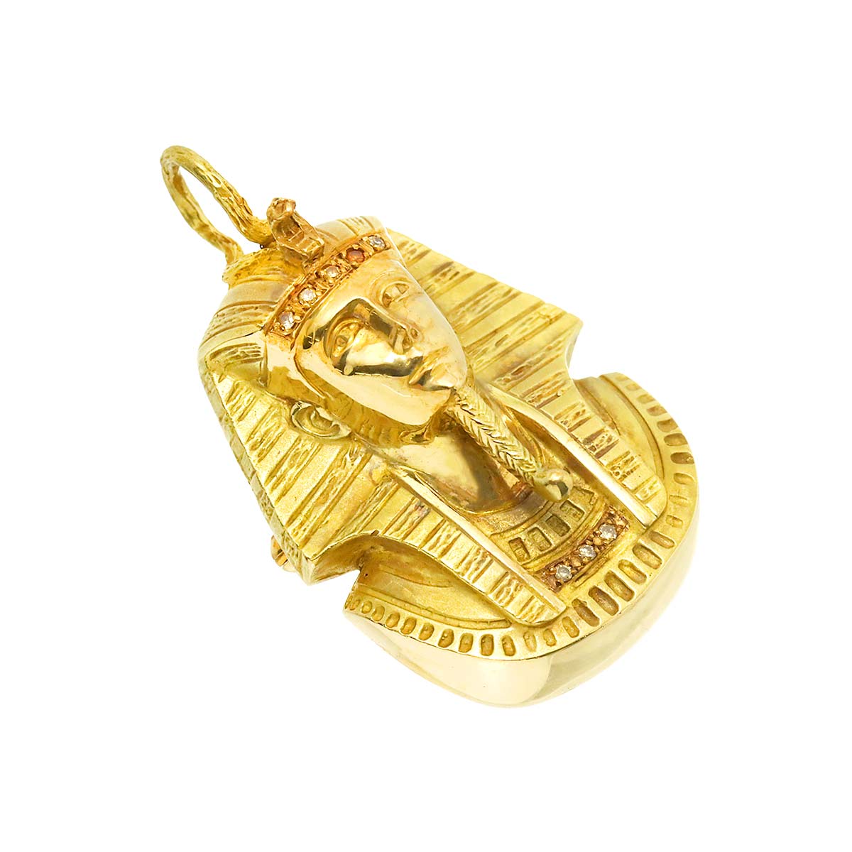 Diamond 0.06ct Brooch Pendant 18K YG 750