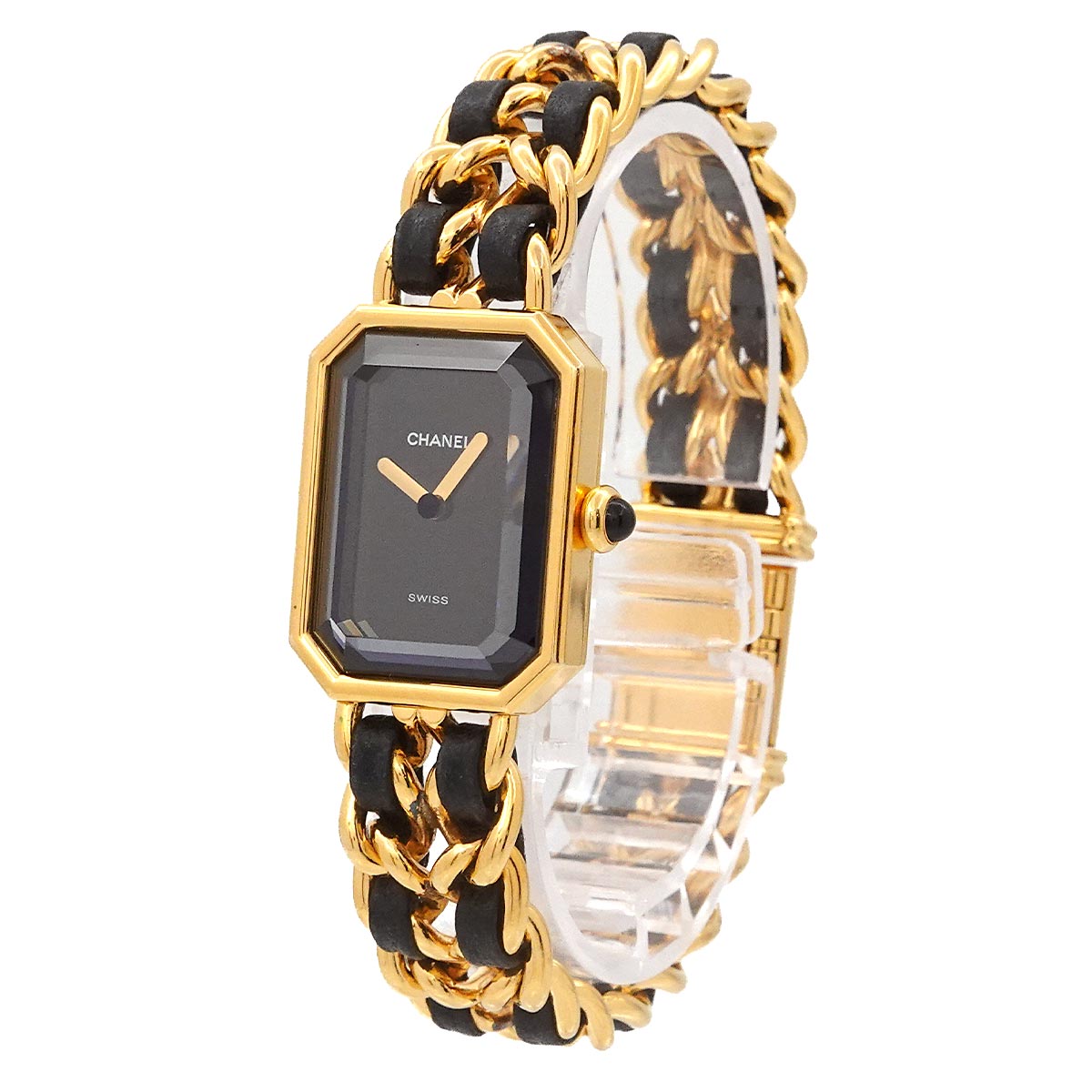 Premiere Size L H0001 Vintage Quartz Black Dial Ladies Watch