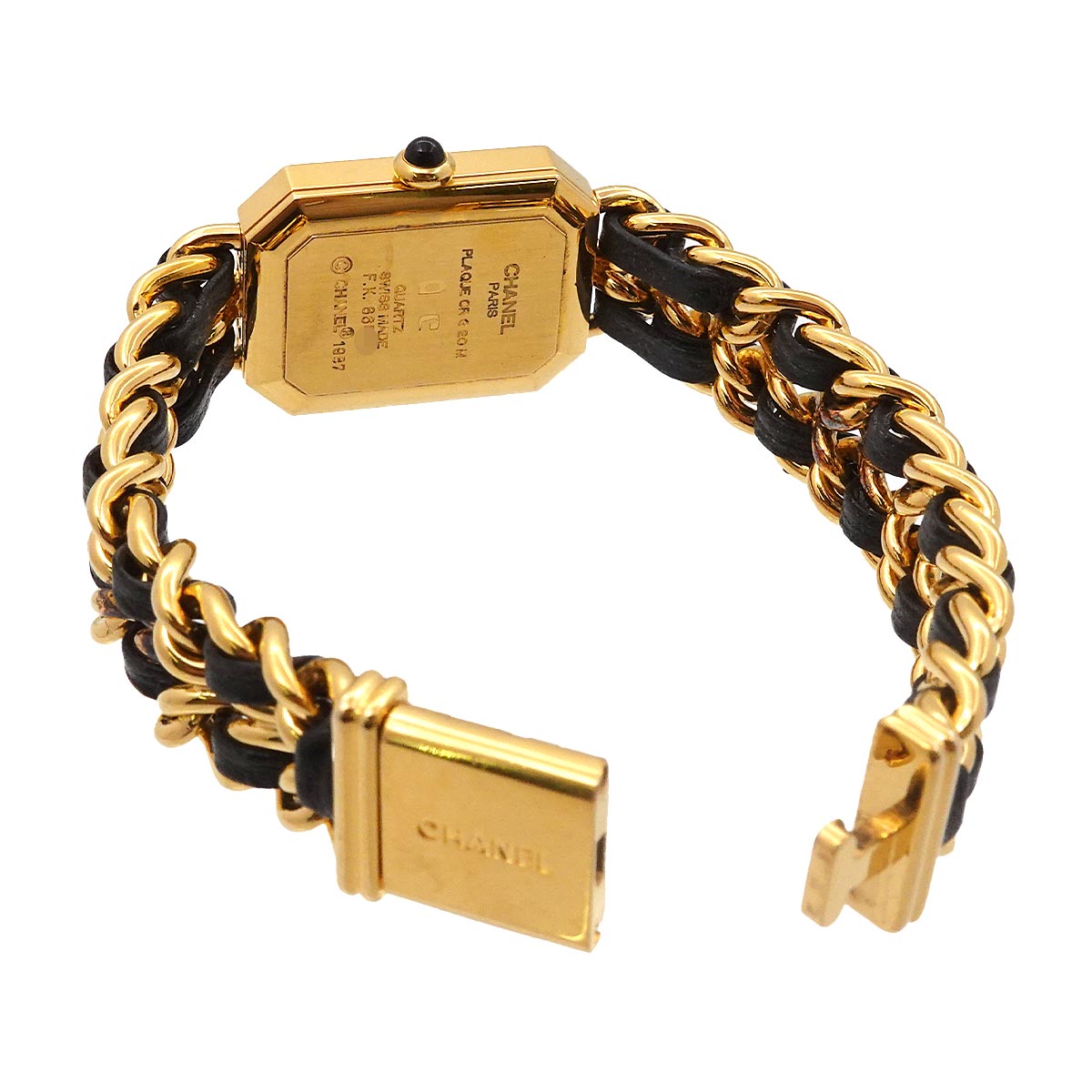 Premiere Size L H0001 Vintage Quartz Black Dial Ladies Watch