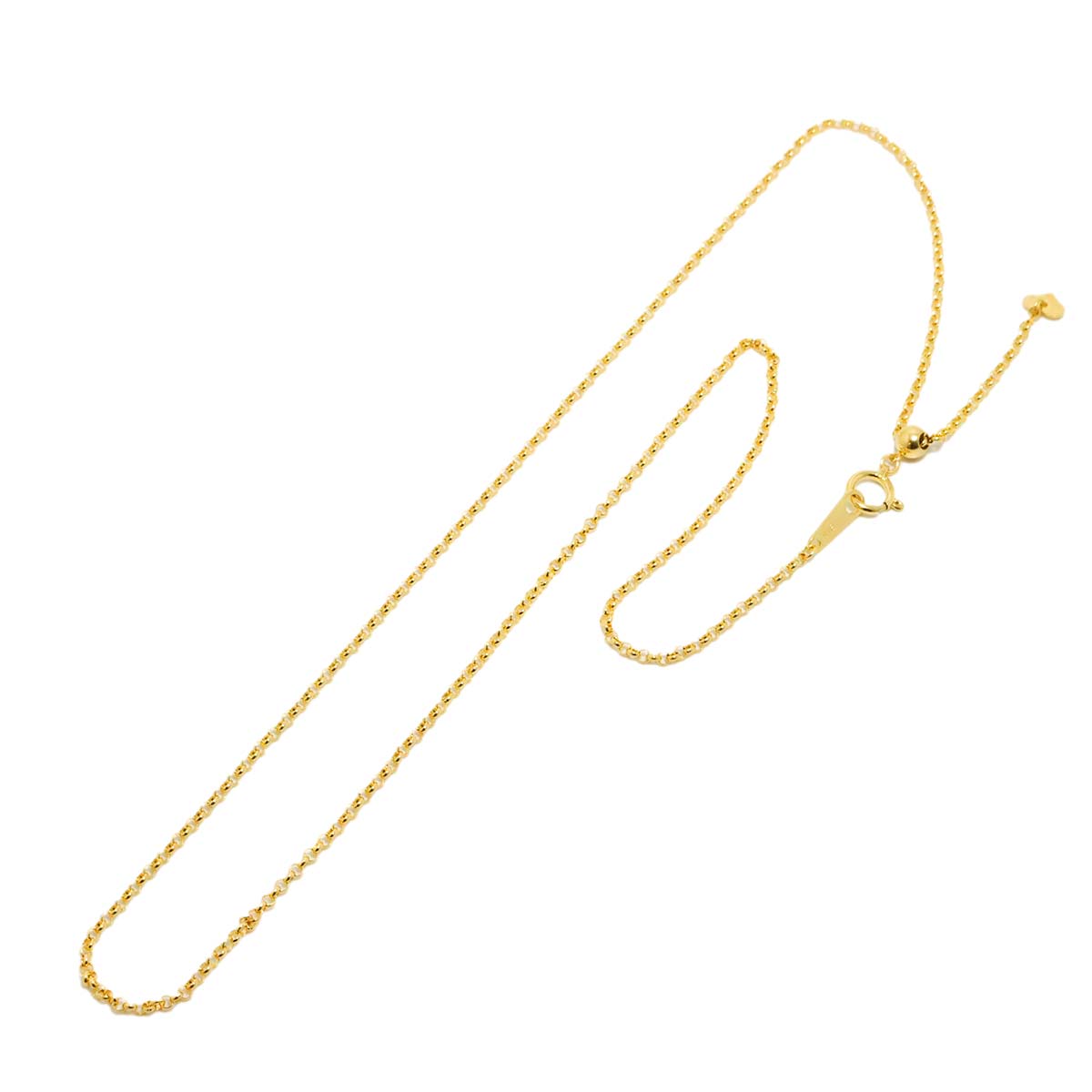 Chain Necklace 18K K18 YG Yellow Gold 750