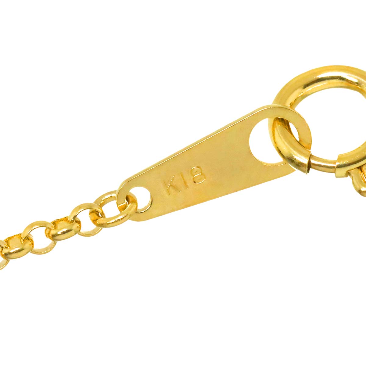 Chain Necklace 18K K18 YG Yellow Gold 750