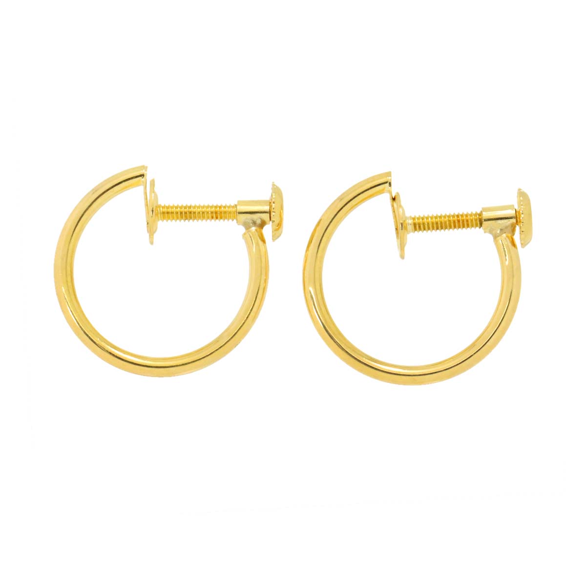 Earrings Clip-on 18K K18 YG 750