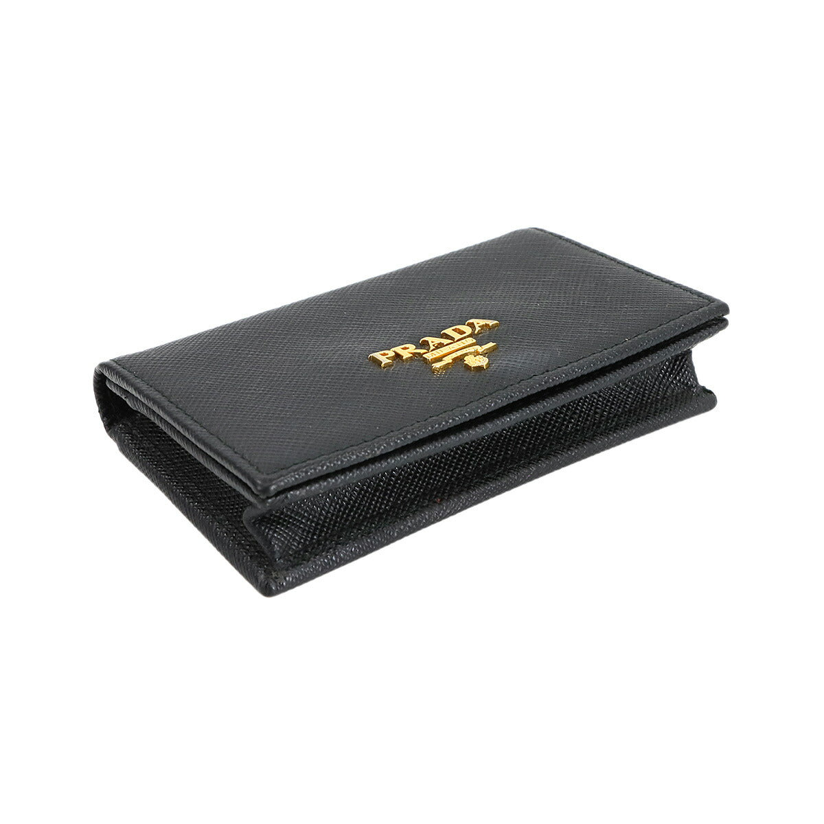 Card Case Saffiano Leather Nero Black 1MC122