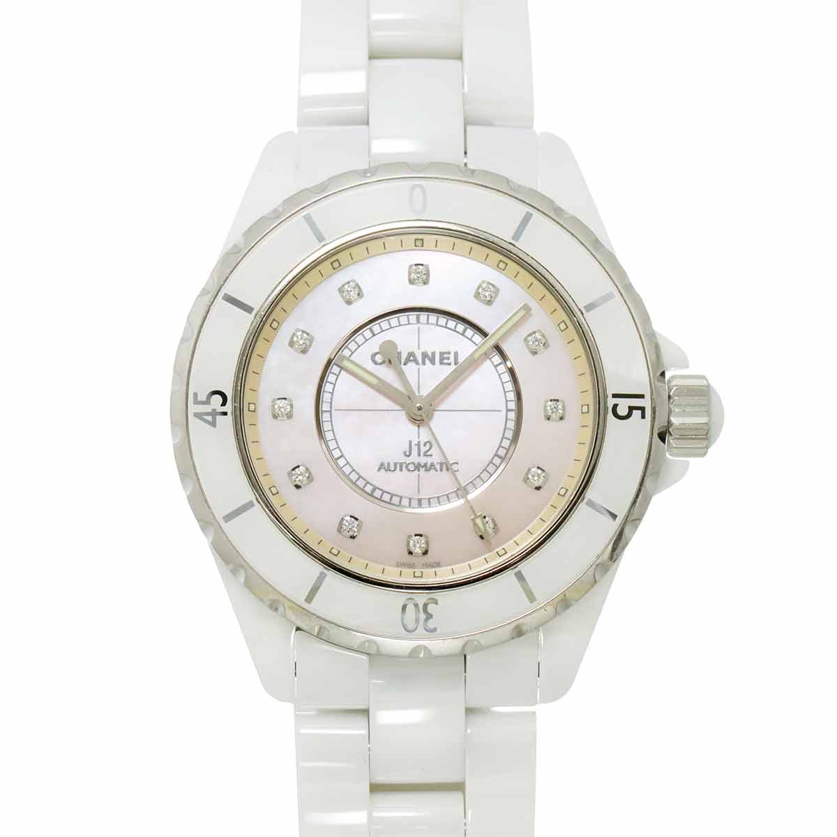 J12 38mm H5514 1200 Limited 12P Diamond Pink Shell Dial Mens