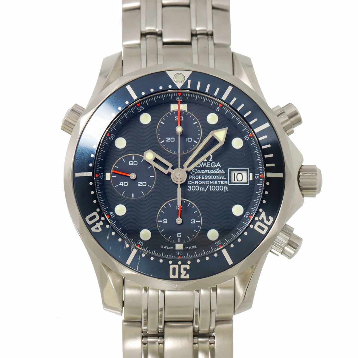 Seamaster Chronograph 2599 80 Automatic Navy Dial Mens Watch
