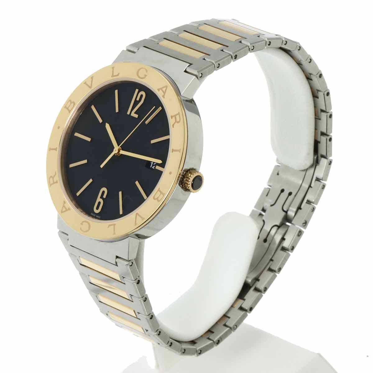 BVLGARIBVLGARI BBP41SG 750PG Automatic Date Black Dial Mens