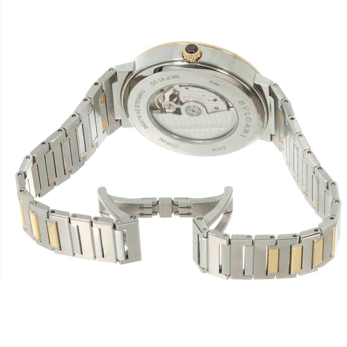 BVLGARIBVLGARI BBP41SG 750PG Automatic Date Black Dial Mens