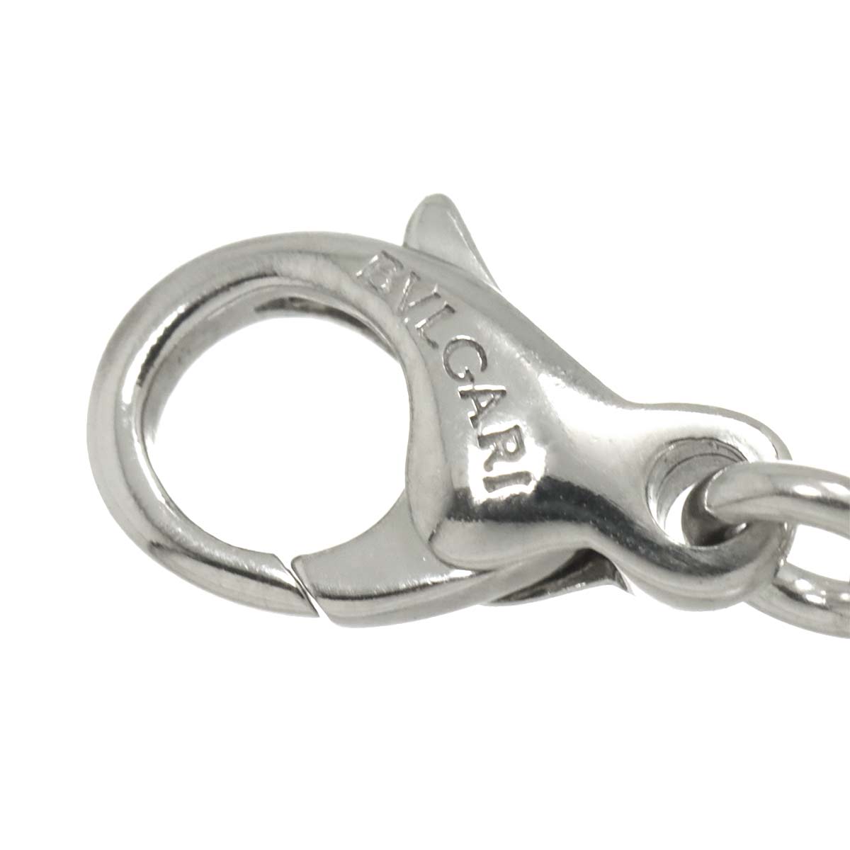 Double Logo Diamond Necklace 18K White Gold 750