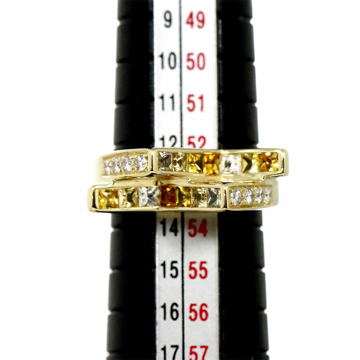 Sapphire 1.22ct Diamond 0.19ct Ring 18K YG 750 Size6.25-6.5(US)