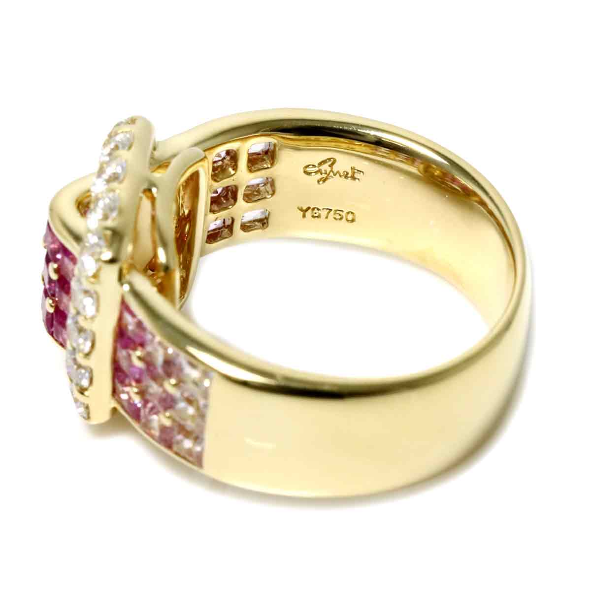 Sapphire 2.04ct Diamond 0.67ct Ring 18K YG 750 Size5.5-5.75(US)