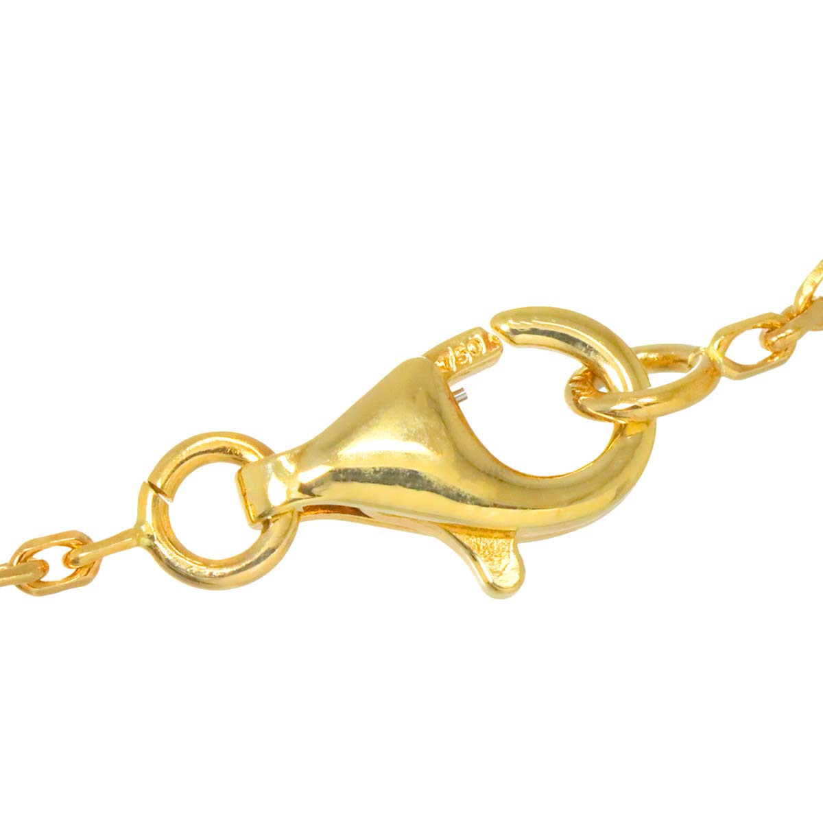 Vintage Alhambra MotherofPearl MOP Necklace 18K YG 750