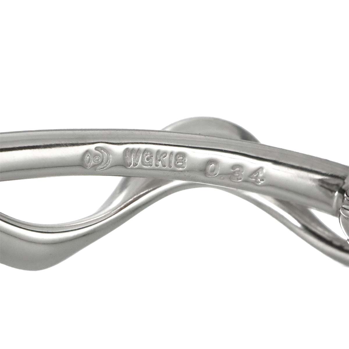 Diamond 0.34ct Brooch 18K WG 750