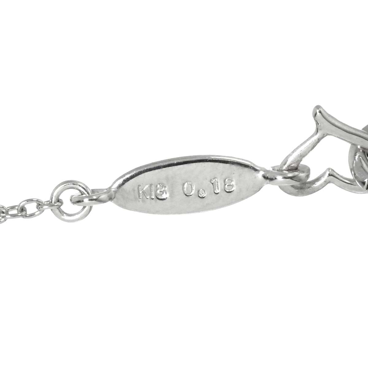 Diamond 0.18ct Necklace 18K White Gold 750