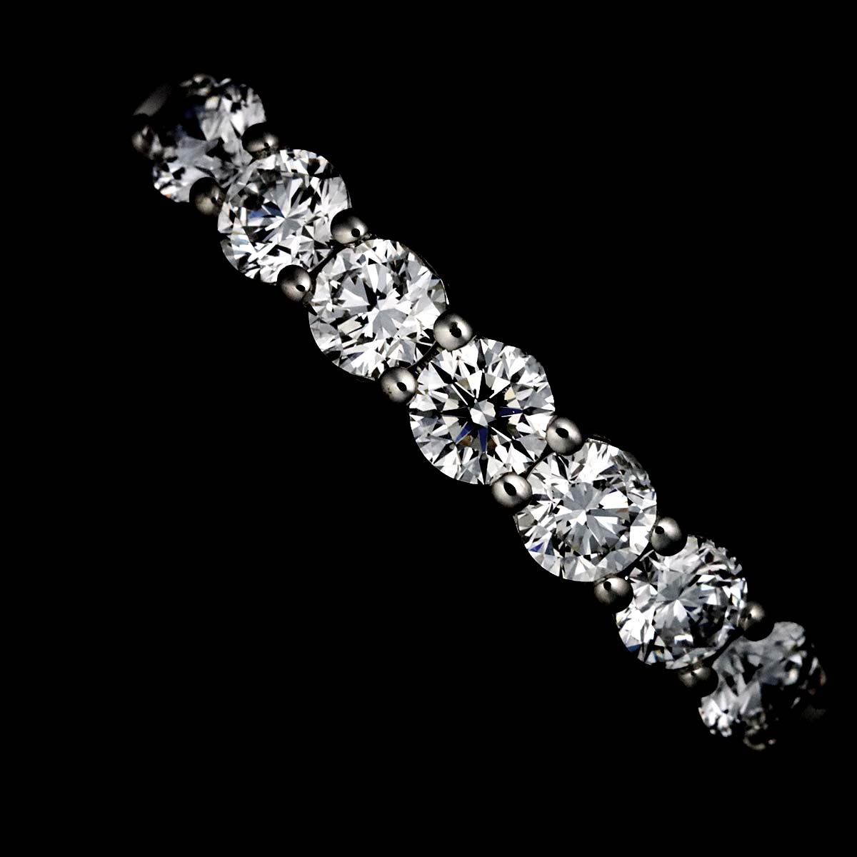 Forever Half Diamond Ring Platinum size6(US)