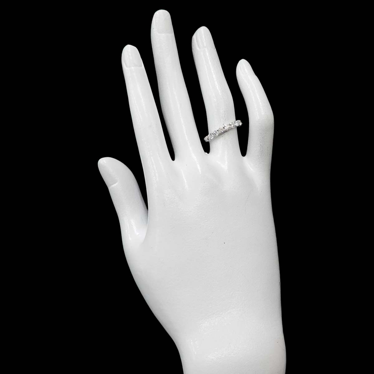 Forever Half Diamond Ring Platinum size6(US)